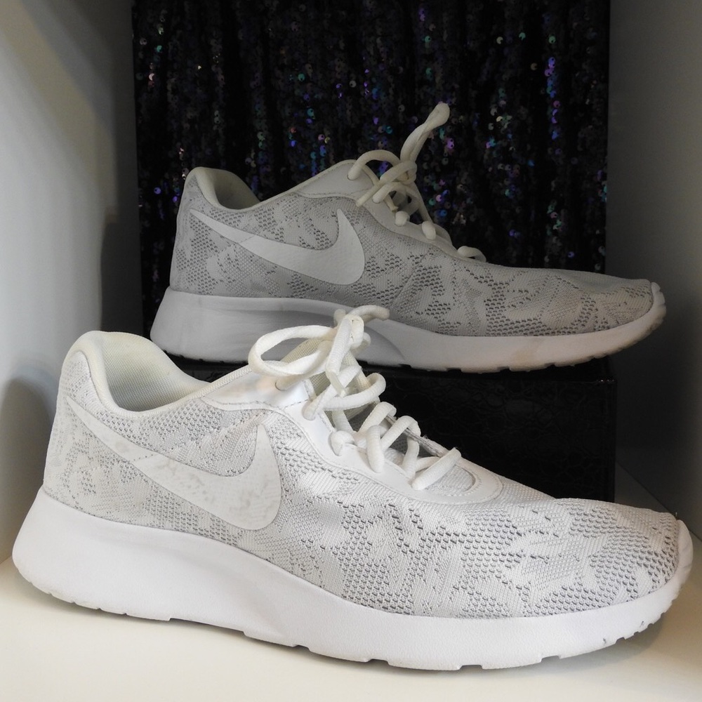 White Lace Nike Shoes